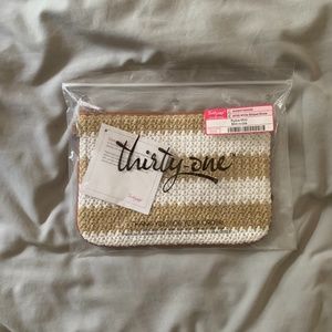 White Striped Straw Rubie Mini